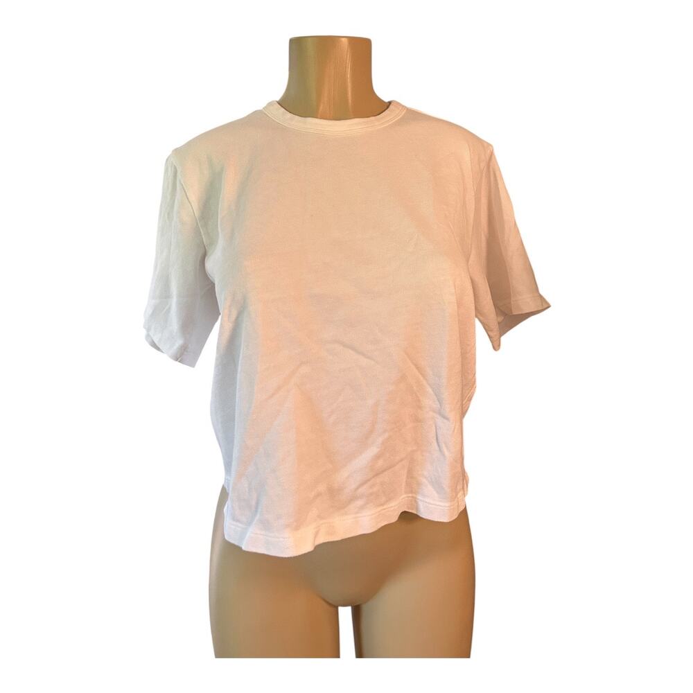 Women S AYR Short Sleeve Ivory White Tee T-Shirt Top Cotton Oversize Practice - Picture 2 of 7